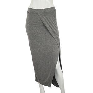 Majestic Filatures Gray Tulip crop Midi Skirt in Size 1